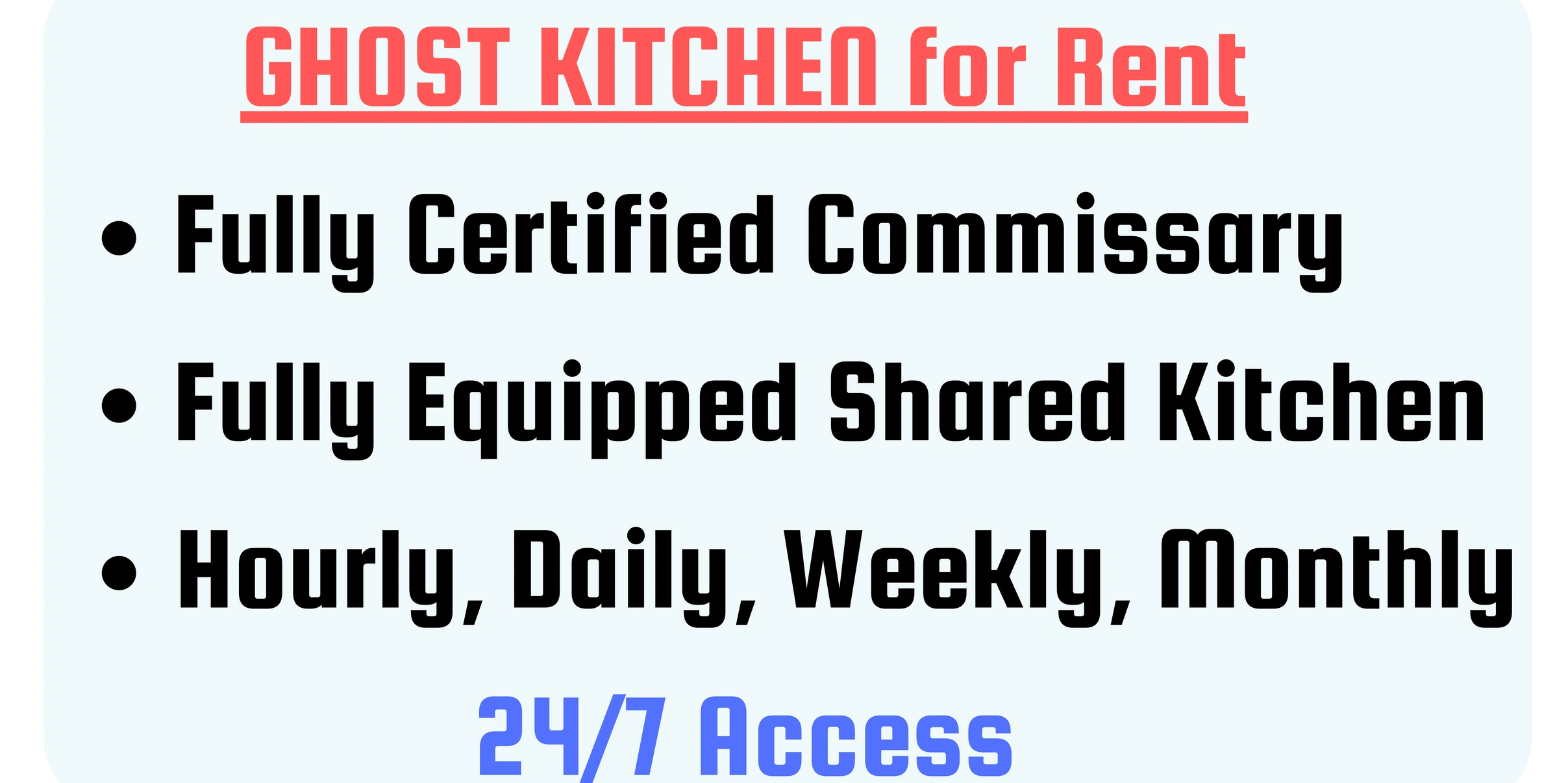 Ghost Kitchen For Rent